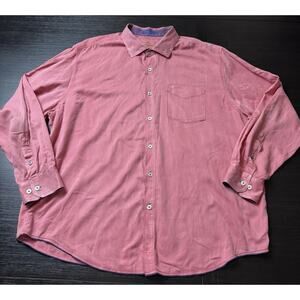 Tommy Bahama Jeans Men’s Size 2XL Vintage Pink Button Up, Casual Beach Vacation